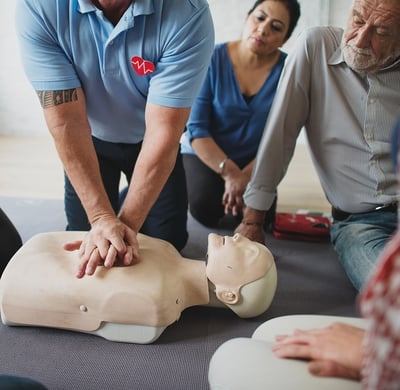 instructor showing cpr