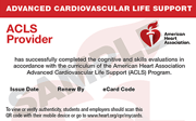 ACLS Certification Training - AHA ACLS Cert Card