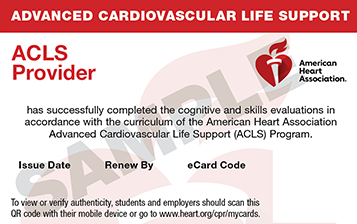American Heart Association™ ACLS Provider eCard