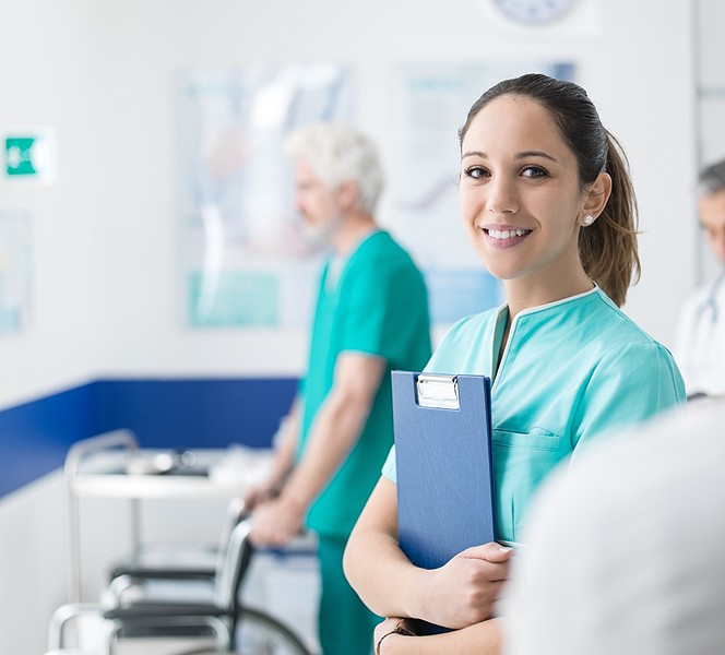 nurse student in classroom